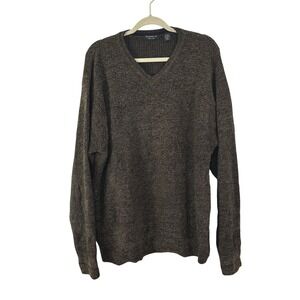 Segreto Made‎ in Italy Mens Sweater Size XL Brown Wool Rayon Soft Cozy Pullover